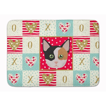 Carolines Treasures 19 x 27 in. Munchkin Cat Love Machine Washable Memory Foam Mat CK5134RUG